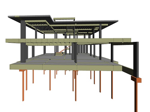 Projeto estrutural de residência unifamiliar com 360m² em concreto armado em Florianópolis – SC. Desenvolvido por engenheiro civil Felipe Dircksen na Grande Florianópolis.