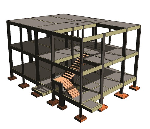 Projeto estrutural de edificação comercial em concreto armado com 320m² em São Bonifácio – SC