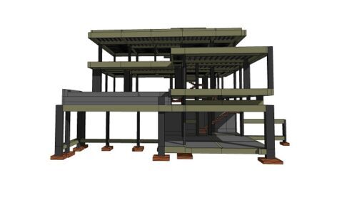 Projeto estrutural de residência unifamiliar com 550m² no bairro Pantanal, Florianópolis – SC