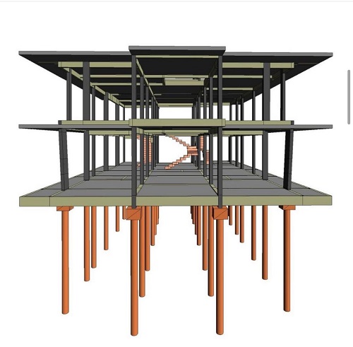 Projeto estrutural de residência multifamiliar com 550m² no bairro Ribeirão da Ilha, Florianópolis – SC