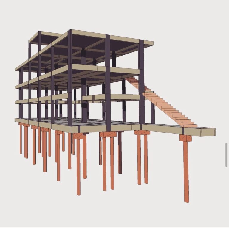 Projeto estrutural de edificação mista comercial e residencial com 550m² no bairro Campinas, São José – SC