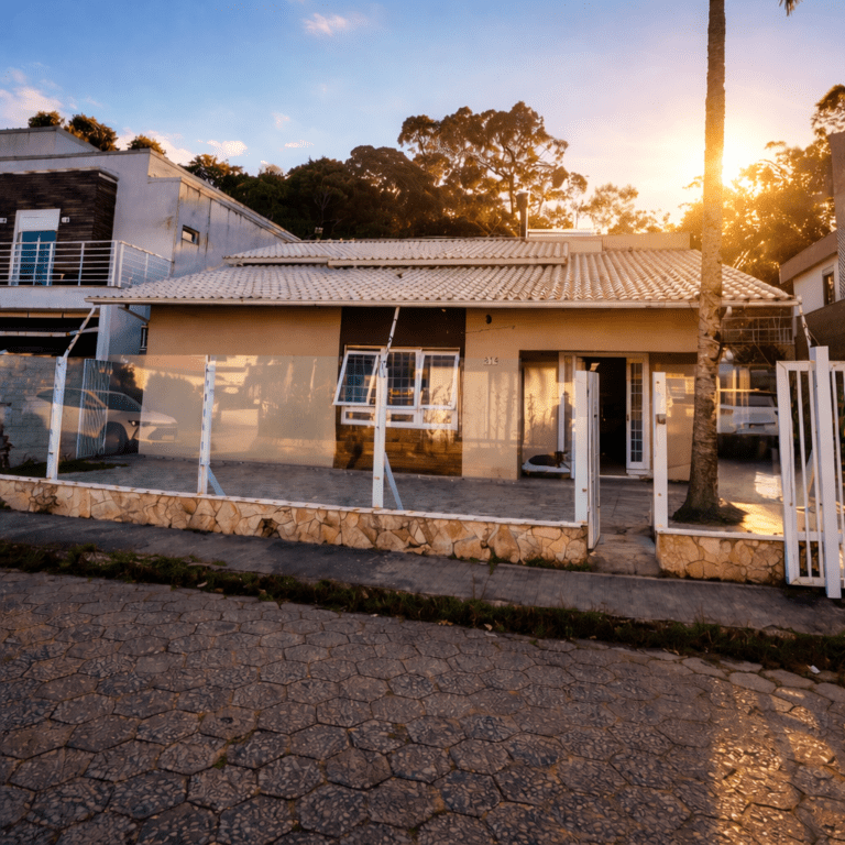 Residência unifamiliar avaliada em inspeção técnica para emissão de laudo estrutural, com análise das condições construtivas e verificação de possíveis manifestações patológicas. Laudo estrutural na grande florianópolis.